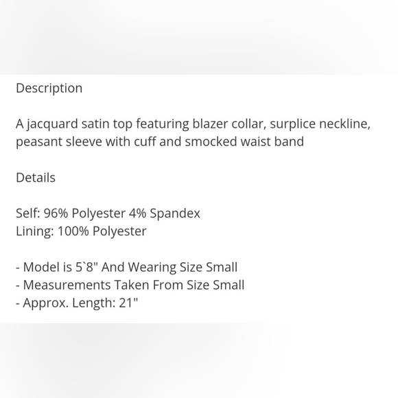 I think I'm falling in love red jacquard satin top - Picture 4 of 5